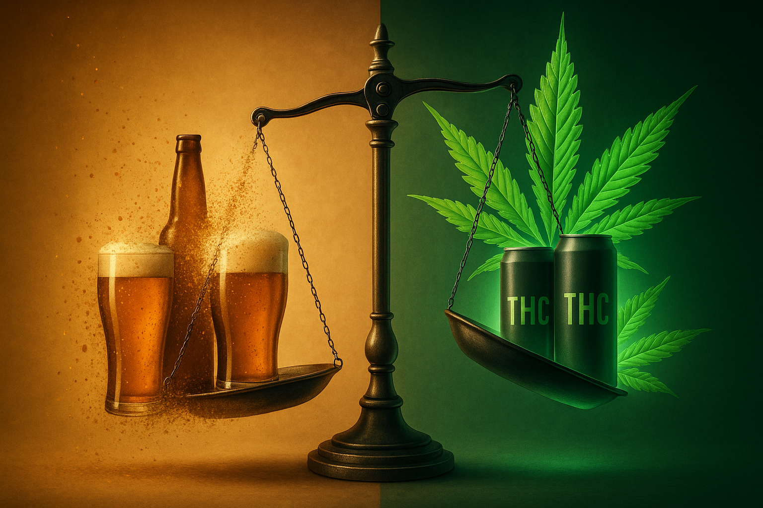 Cannabis vs Álcool: A Guerra Silenciosa — bebidas de THC estão substituindo cerveja